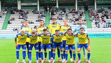 Once inicial del Cádiz CF en A Malata. Foto: Cádiz CF.