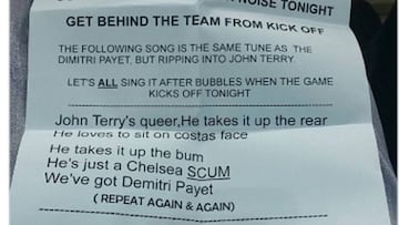 West Ham fans issue homophobic flyer for Chelsea EFL cup game