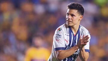 Alfonso González durante el partido Tigres UANL vs Monterrey, correspondiente al partido de Ida de Semifinales del Torneo Clausura 2023 de la Liga BBVA MX, en el Estadio Universitario, el 17 de Mayo de 2023.