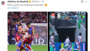Tuit picante del Atleti: “Pero, ¿esto no estaba ya revisado?”