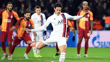 El delantero uruguayo del PSG, Edinson Cavani, durante un partido.