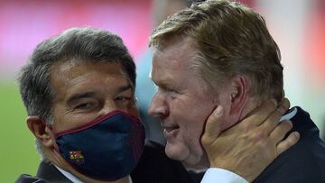 Joan Laporta junto a Ronald Koeman