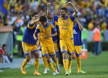 Los muchachos del Tuca cerraron el pase a la final en casa, donde permanecen invictos. André Pierre Gignac abrió el marcador, Geferson anotó en contra para los brasileños y Egidio Arévalo puso fin a la hisoria. Inter descontó por medio de Lisandro López pero no les alcanzó para mucho.