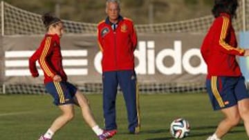 Ignacio Quereda, junto a Vero Boquete en un entrenamiento. 