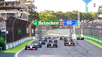 Salida en el esprint del GP de Brasil 2022.