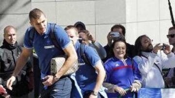 Francia llega a Madrid con Benzema y Ribéry a la cabeza