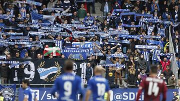 La grada del Alavés durante el Alavés-Eibar.
