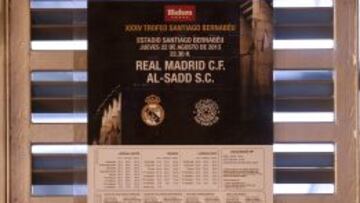 El cartel del partido.