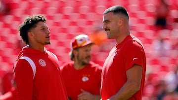 Kansas City Chiefs quarterback Patrick Mahomes said he supposes he’ll meet the pop star one day “if she ends up being with” tight end Travis Kelce.