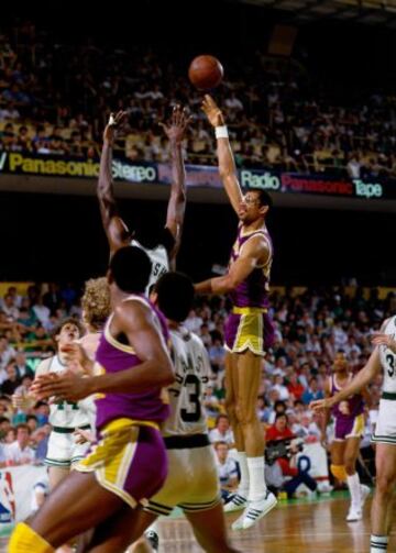 Final 1985, Los Angeles Lakers vs Boston Celtics (4-2). 
Kareem Abdul-Jabbar. 