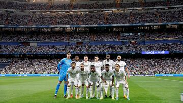 The starting eleven of Real Madrid against Manchester City.