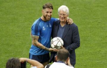 Sergio Ramos y el actor norteamericano.