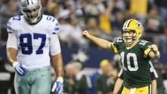 Matt Flynn celebra uno de los touchdown frente a los Dallas Cowboys.