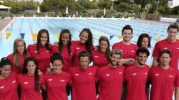 <b>EL EQUIPO SIN MUÑOZ. </b>La delegación española, posando para este diario el pasado miércoles, el día que Rafa Muñoz habló en Budapest.