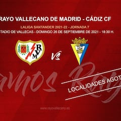 Se agotan las entradas para ver el Rayo-Cádiz de este domingo