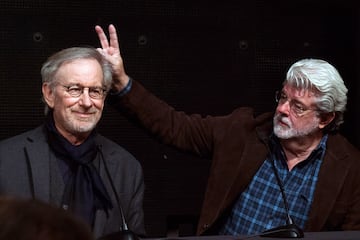 Spielberg y Lucas en un evento.