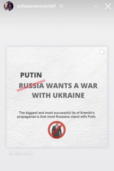 La hija de Abramovich critica con dureza a Putin