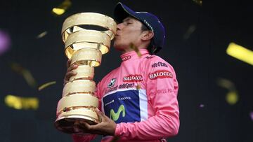 Nairo Quintana consiguió el primer y único Giro para el ciclismo colombiano. Lo consiguió en la edición 2014. Era la segunda grande para Colombia en ese momento tras la Vuelta a España que se llevó Lucho Herrera en el 87.