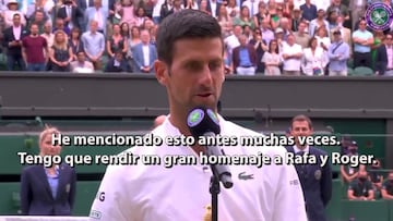 Djokovic agradece a Federer y Nadal por hacerlo mejor