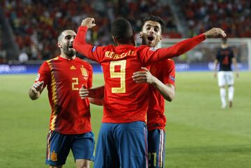 4-0. Rodrigo celebró el cuarto gol.