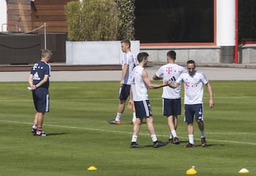 El Bayern se prepara antes del partido frente al Real Madrid