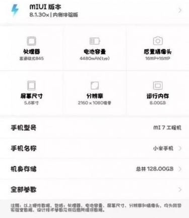 Ya conocemos las posibles características del Xiaomi Mi 7