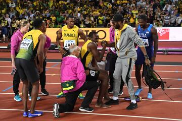 Lesión de Usain Bolt en el 4X100.