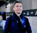 La broma de Cristiano por el coronavirus al entrar al estadio