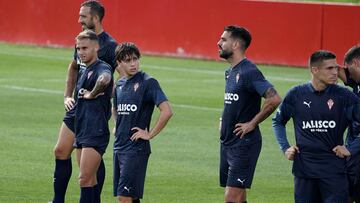 Entrenamiento del Sporting.