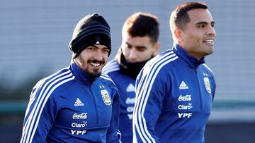 Soccer Football - Argentina Training - City Football Academy, Manchester, Britain - March 19, 2018 Argentina's Manuel Lanzini during training Action Images via Reuters/Jason Cairnduff