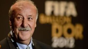 Vicente del Bosque, en la Gala del Balón de Oro 2012.