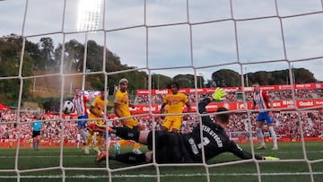 Soccer Football - LaLiga - Girona v FC Barcelona - Estadi Montilivi, Girona, Spain - May 4, 2024 Girona's Miguel Gutierrez scores their third goal REUTERS/Albert Gea