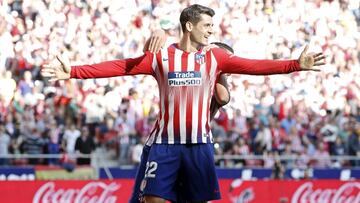 Morata celebra su gol al Villarreal.