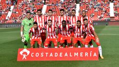 El once del Almería ante el Cádiz.