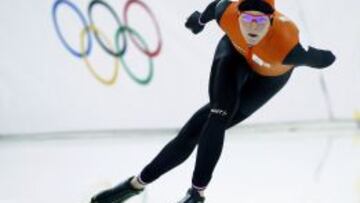La holandesa Jorien ter Mors en la prueba de 1.500 metros de velocidad de los Juegos Olímpicos de Sochi.
