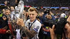 Toni Kroos tras conquistar su tercera Champions League.