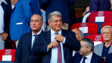 20/08/23 PARTIDO PRIMERA DIVISION
FC BARCELONA - CADIZ CF
JOAN LAPORTA PRESIDENTE DEL FC BARCELONA
RAFAEL YUSTE