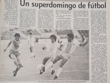 La olvidada vez que dos regiones de Chile definieron un título en la última fecha: ¡uno se repite!