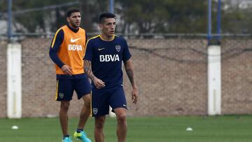 Ricardo Centuri&oacute;n durante un entrenamiento con Boca Juniors