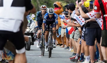 El ciclista español Mikel Landa durante la etapa de hoy. 