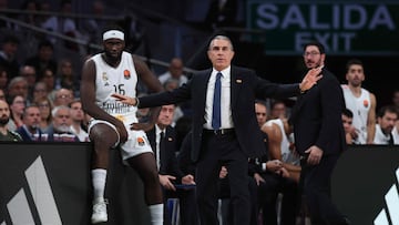 Sergio Scariolo, en un partido de la Euroliga de la presente temporada.