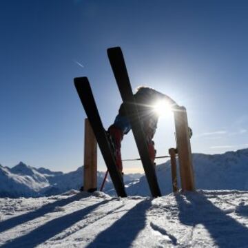 Mikaela Shiffrin durante el entrenamiento del eslalon gigante en los Mundiales de St. Moritz.