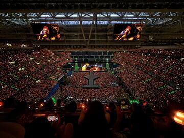 El Bernabéu, durante un concierto.