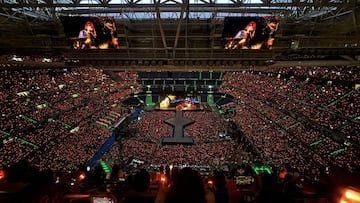 El Bernabéu, durante un concierto.