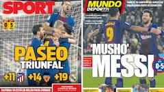 Elogio del Barça en la prensa catalana