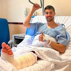 Javi Martón, operado de la rotura del peroné distal de la pierna izquierda