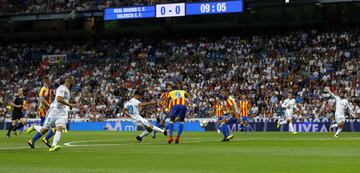 1-0. Marco Asensio marcó el primer gol.