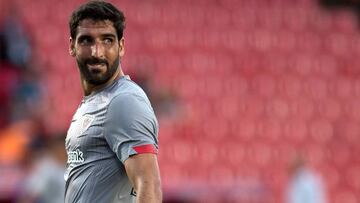 Athletic Bilbao's Spanish forward Raul Garcia looks on during the Spanish league football match Granada FC against Athletic Club Bilbao at Los Carmenes stadium in Granada on September 12, 2020. (Photo by JORGE GUERRERO / AFP)