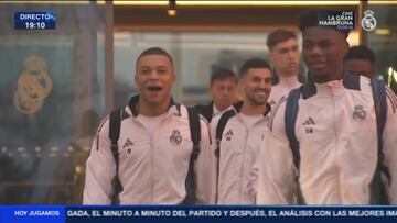 El Madrid sale hacia el Bernabéu y se viraliza la actitud de Mbappé: fíjense bien