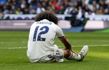 Marcelo goes down injured.